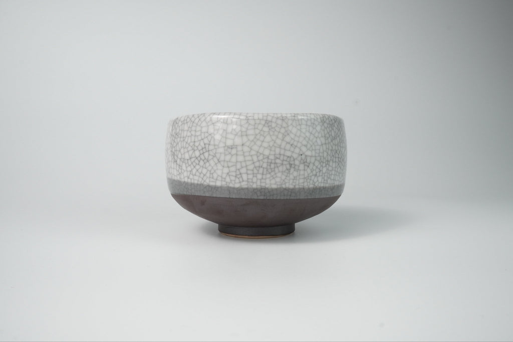 Cracked White Chawan — Traditional Matcha Tea Bowl - Yamada Chaya