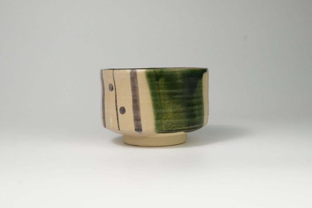 Yume Oribe Chawan — Traditional Matcha Tea Bowl - Yamada Chaya
