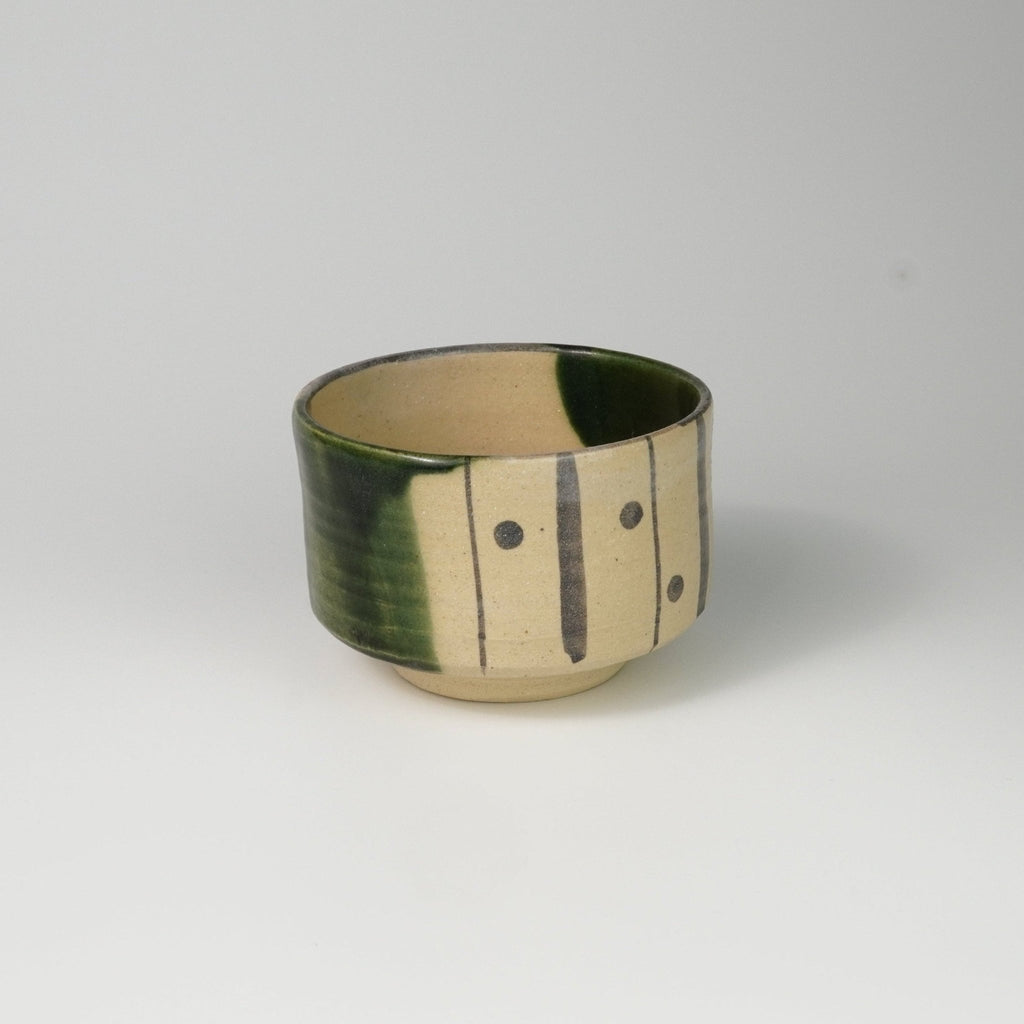 Yume Oribe Chawan — Traditional Matcha Tea Bowl - Yamada Chaya