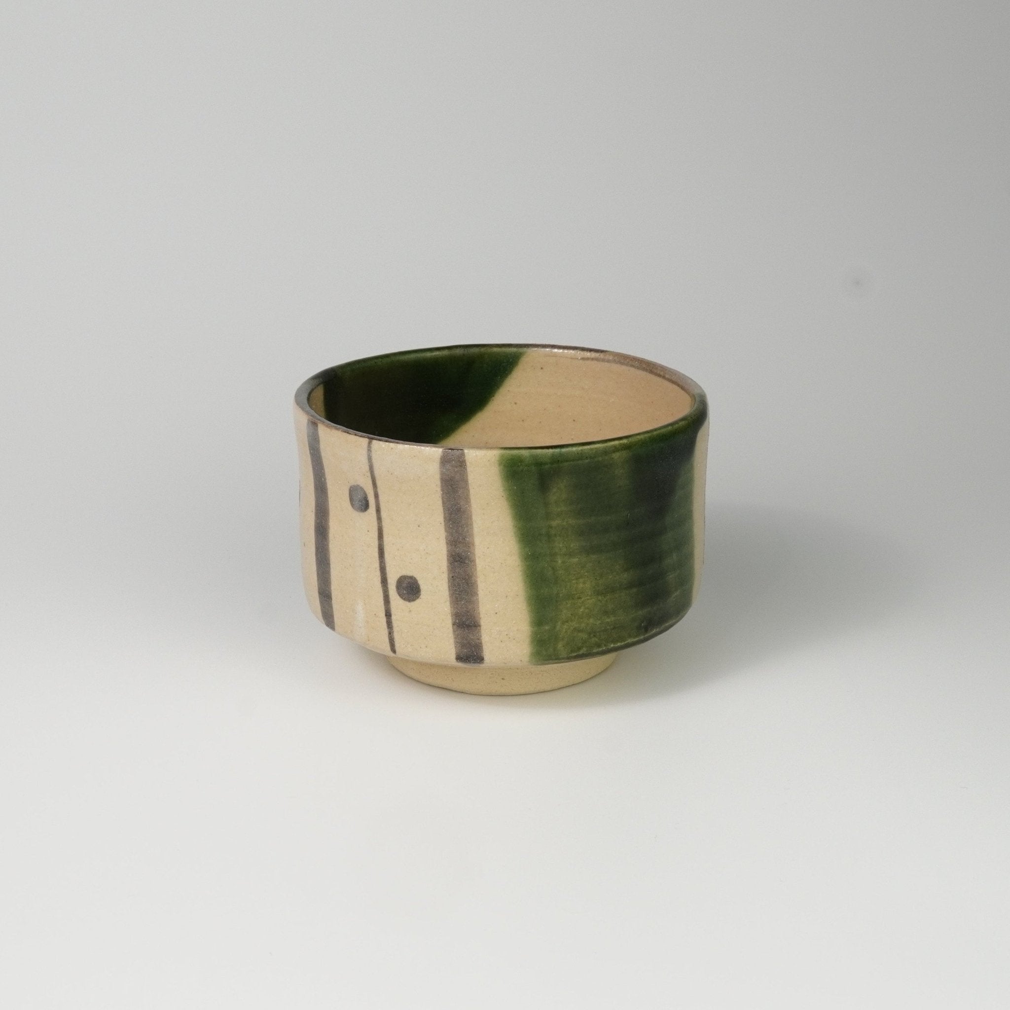 Yume Oribe Chawan — Traditional Matcha Tea Bowl - Yamada Chaya