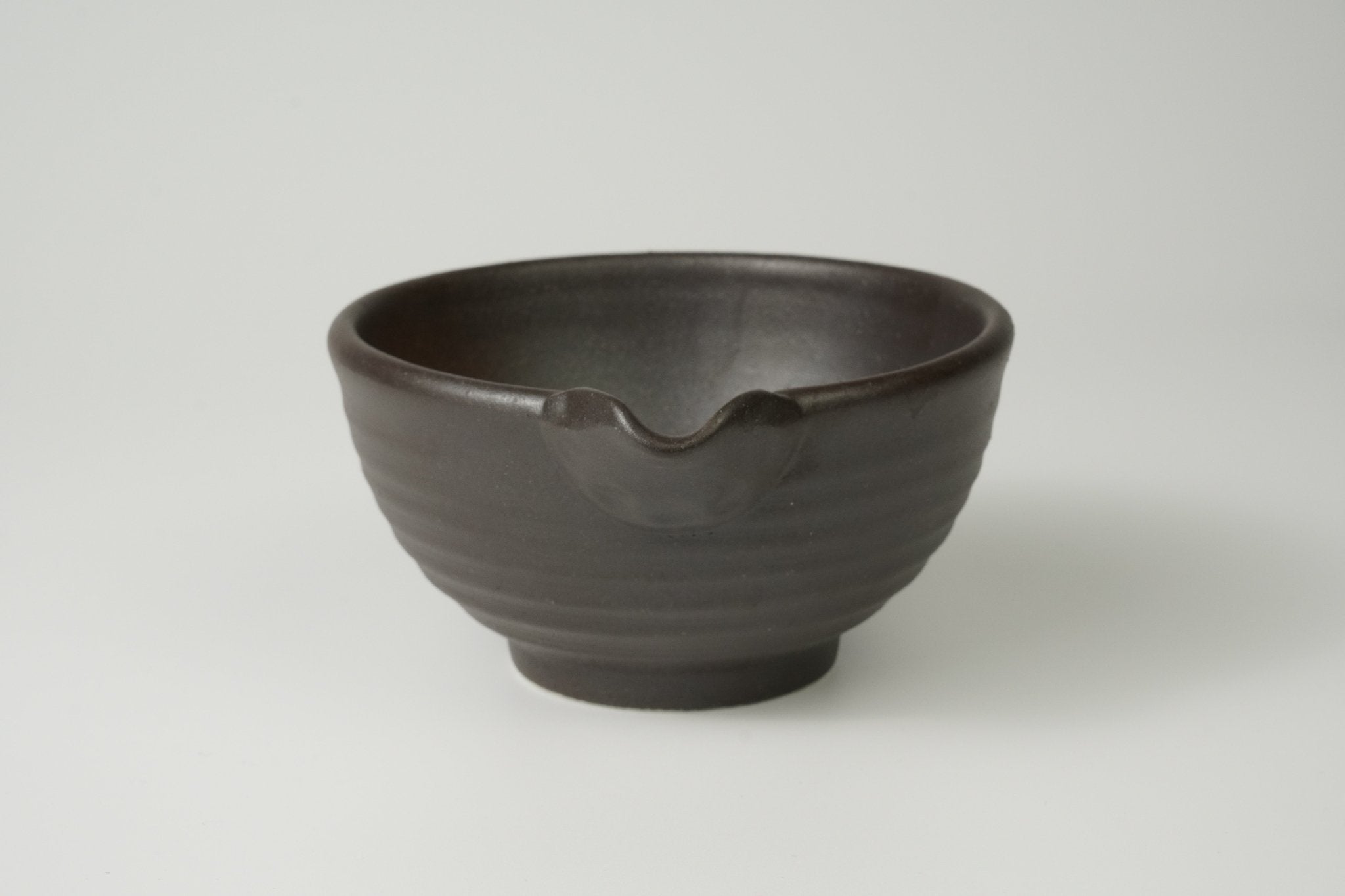 Small Spouted Tea Bowl - Matte Black - Yamada Chaya