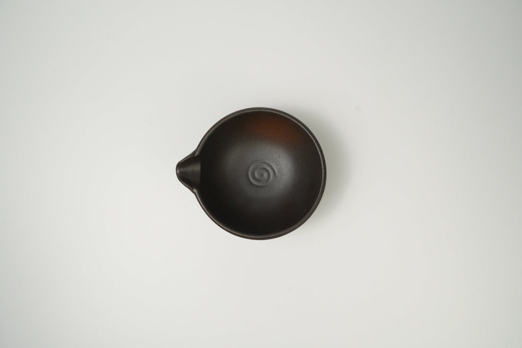 Small Spouted Tea Bowl - Matte Black - Yamada Chaya