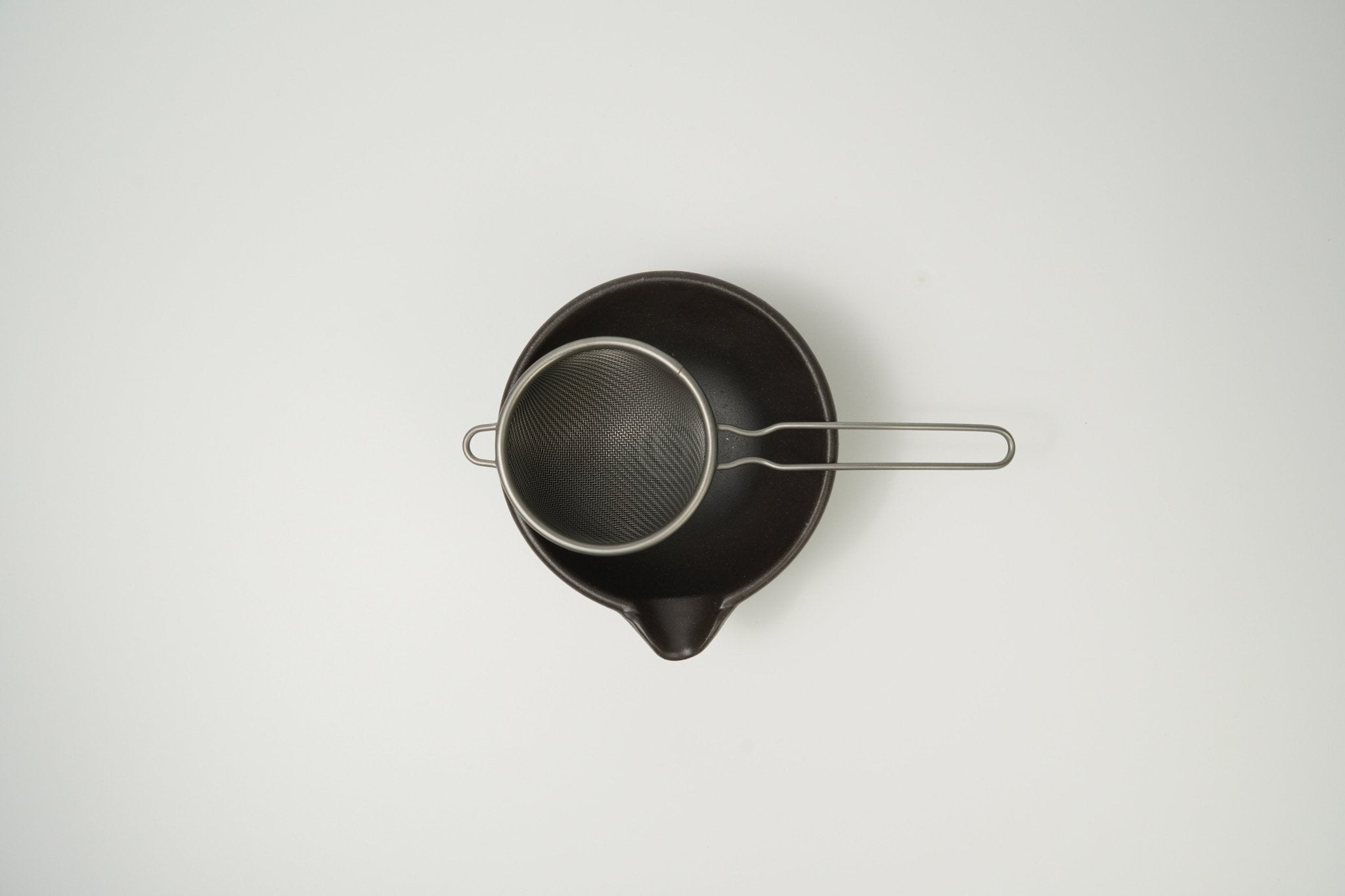 Small Spouted Tea Bowl - Matte Black - Yamada Chaya