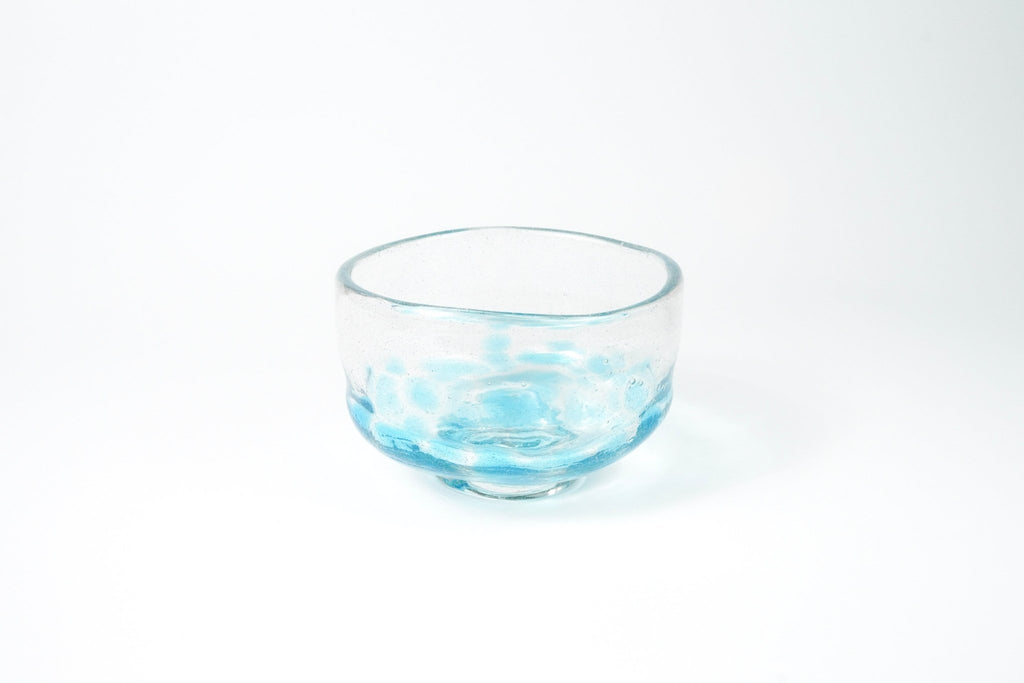 Handblown Blue Glass Chawan — Matcha Tea Bowl - Yamada Chaya