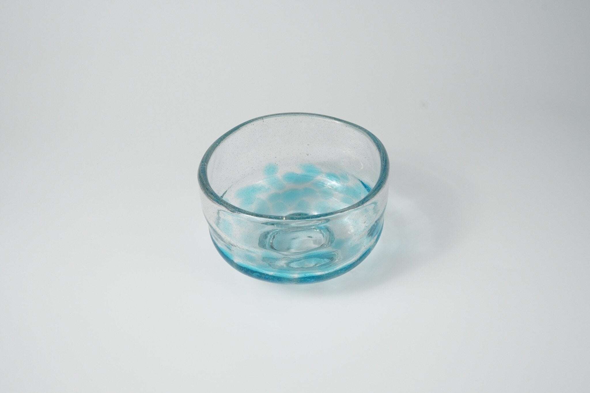 Handblown Blue Glass Chawan — Matcha Tea Bowl - Yamada Chaya