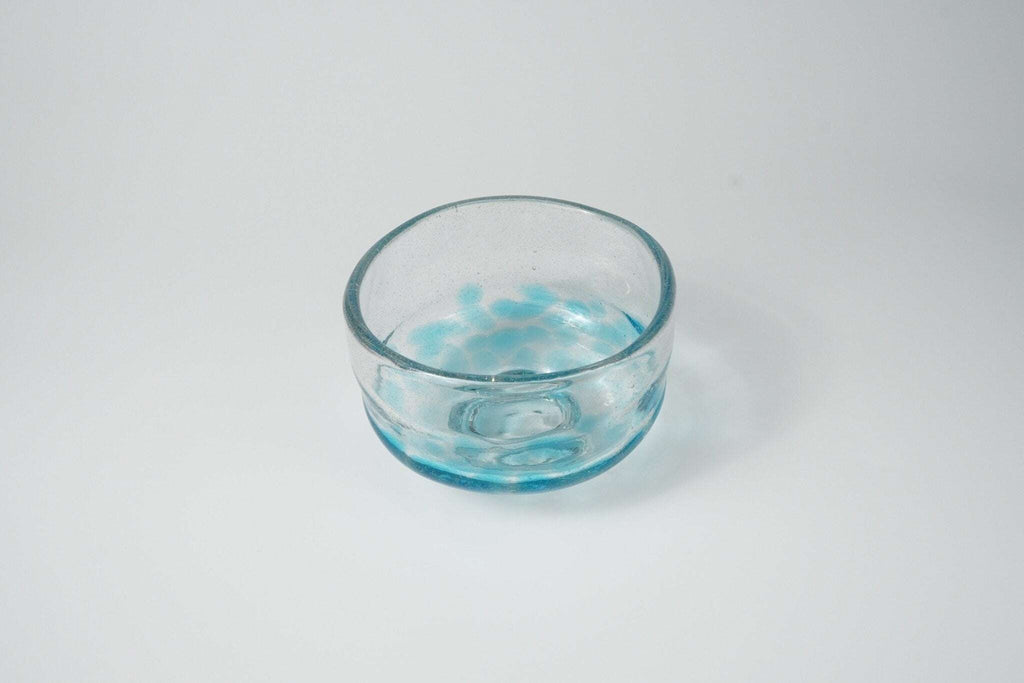 Handblown Blue Glass Chawan — Matcha Tea Bowl - Yamada Chaya