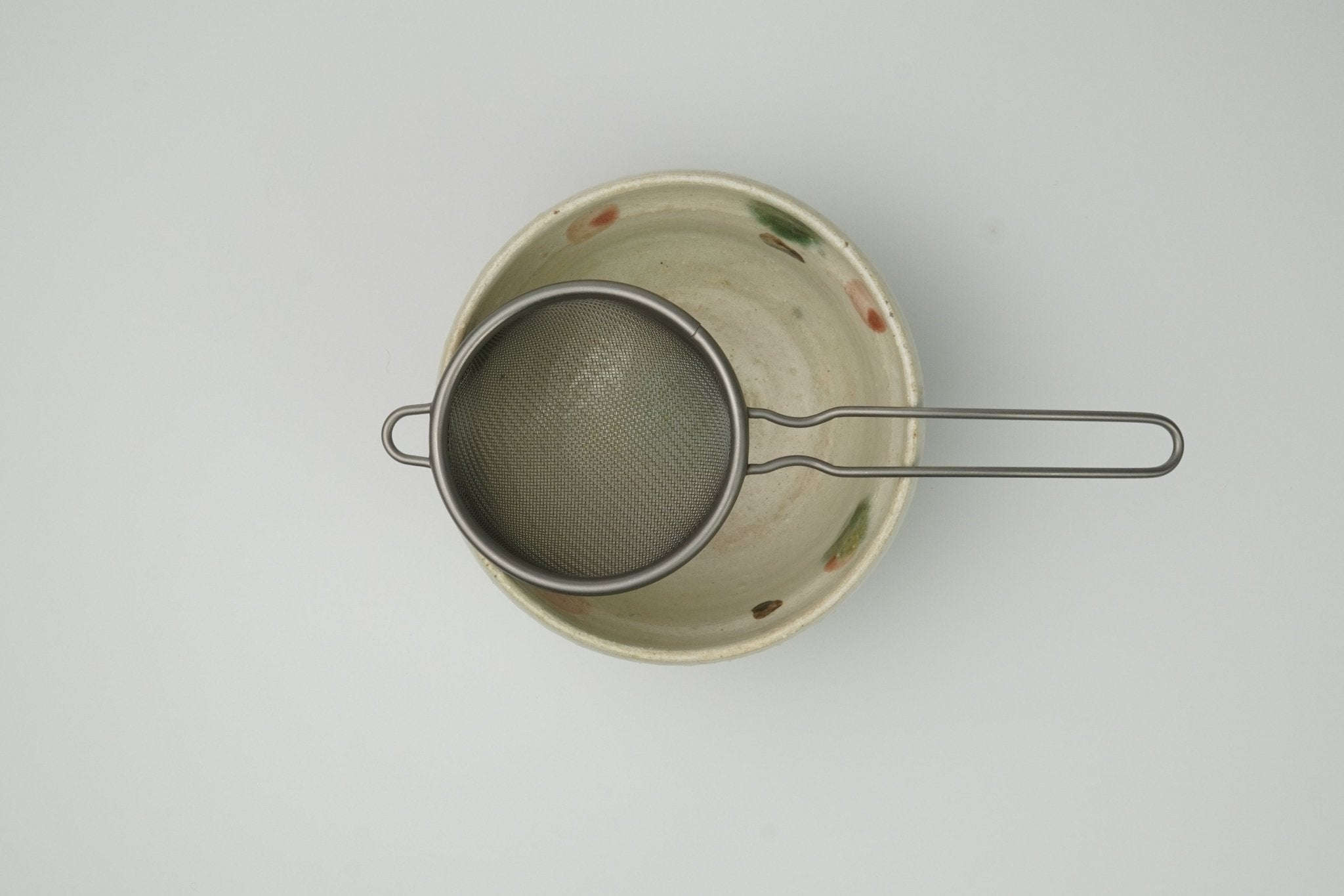 Konabiki Oribe Chawan - Traditional Matcha Tea Bowl - Yamada Chaya