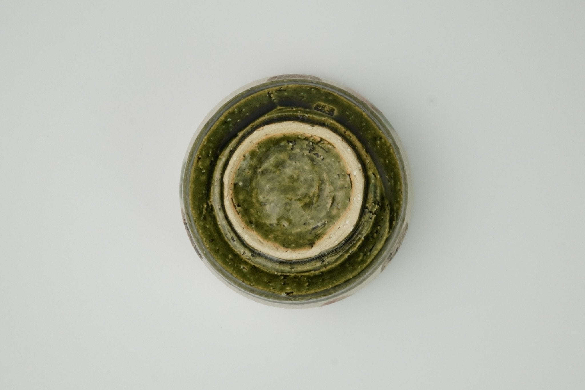 Konabiki Oribe Chawan - Traditional Matcha Tea Bowl - Yamada Chaya