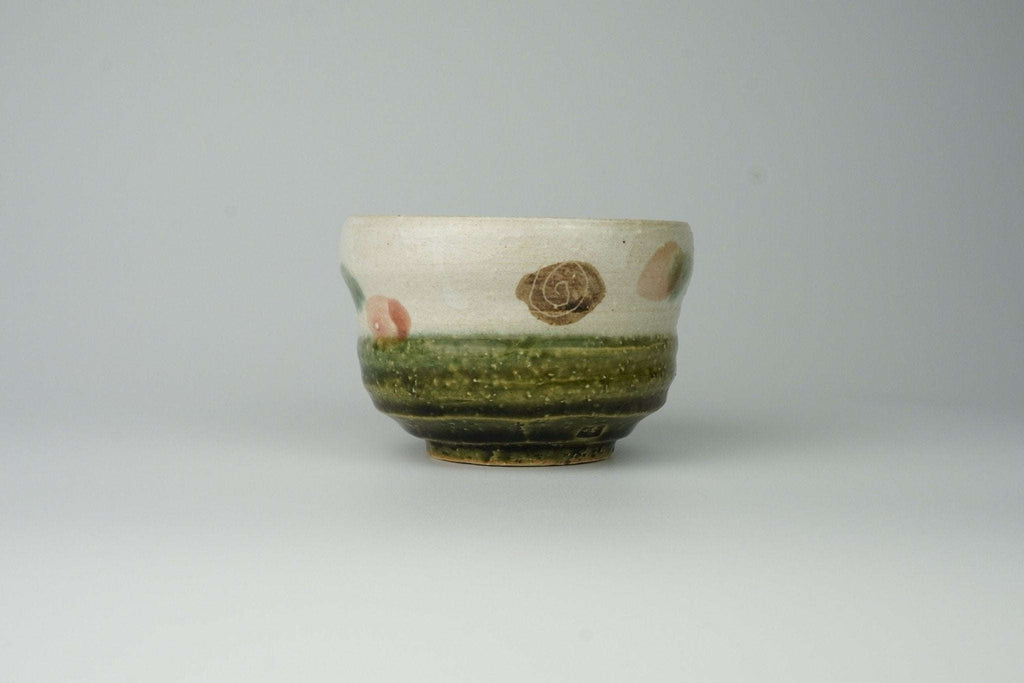 Konabiki Oribe Chawan - Traditional Matcha Tea Bowl - Yamada Chaya