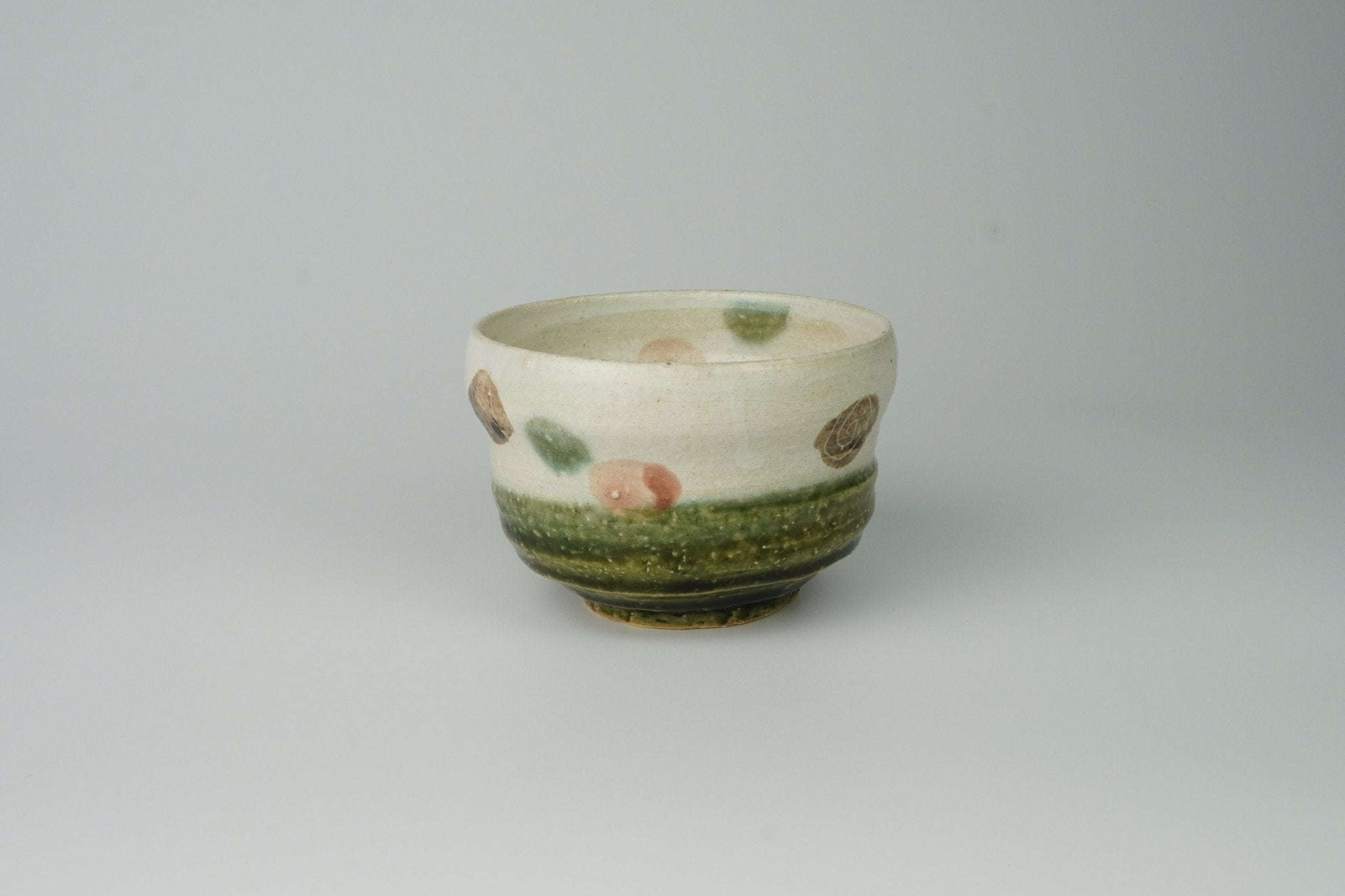 Konabiki Oribe Chawan - Traditional Matcha Tea Bowl - Yamada Chaya
