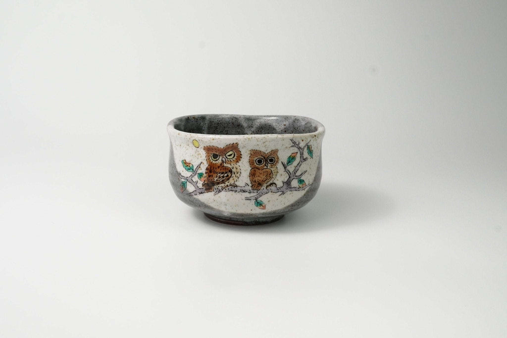 Kutani Ware Chawan – Fukuro (Owl) - Yamada Chaya