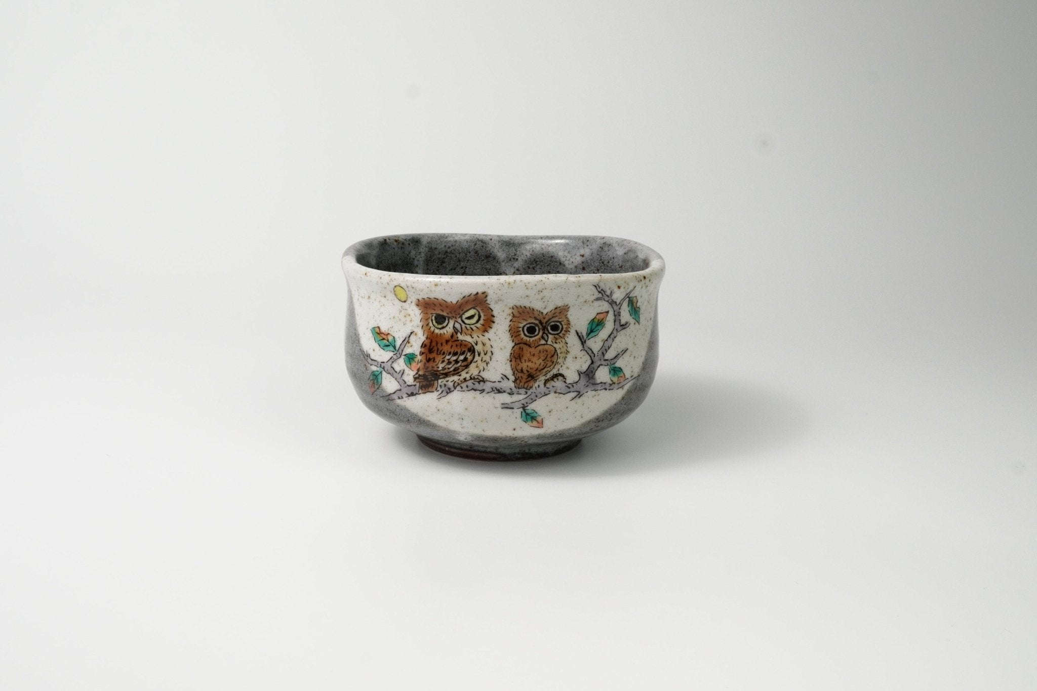 Kutani Ware Chawan – Fukuro (Owl) - Yamada Chaya
