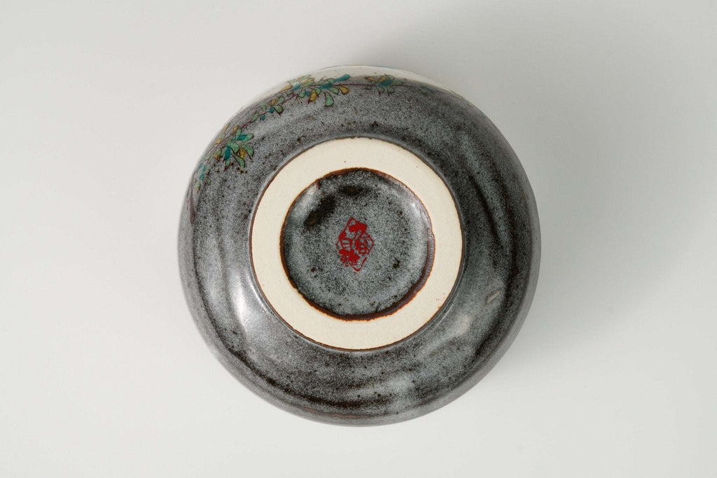 Kutani Ware Chawan – Kawasemi (Kingfisher) - Yamada Chaya
