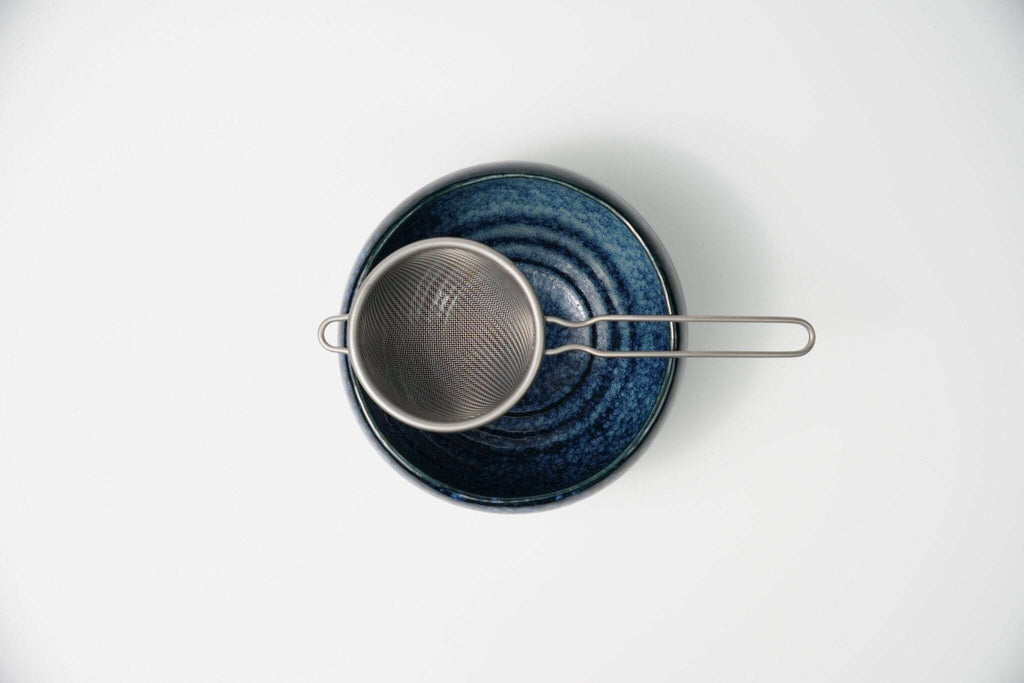 Large Blue Chawan — Traditional Matcha Tea Bowl - Yamada Chaya