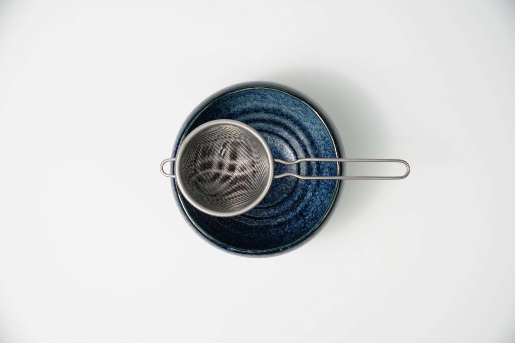 Large Blue Chawan — Traditional Matcha Tea Bowl - Yamada Chaya