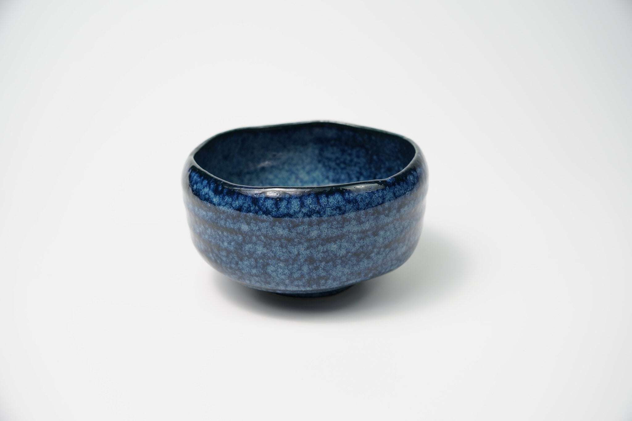 Large Blue Chawan — Traditional Matcha Tea Bowl - Yamada Chaya