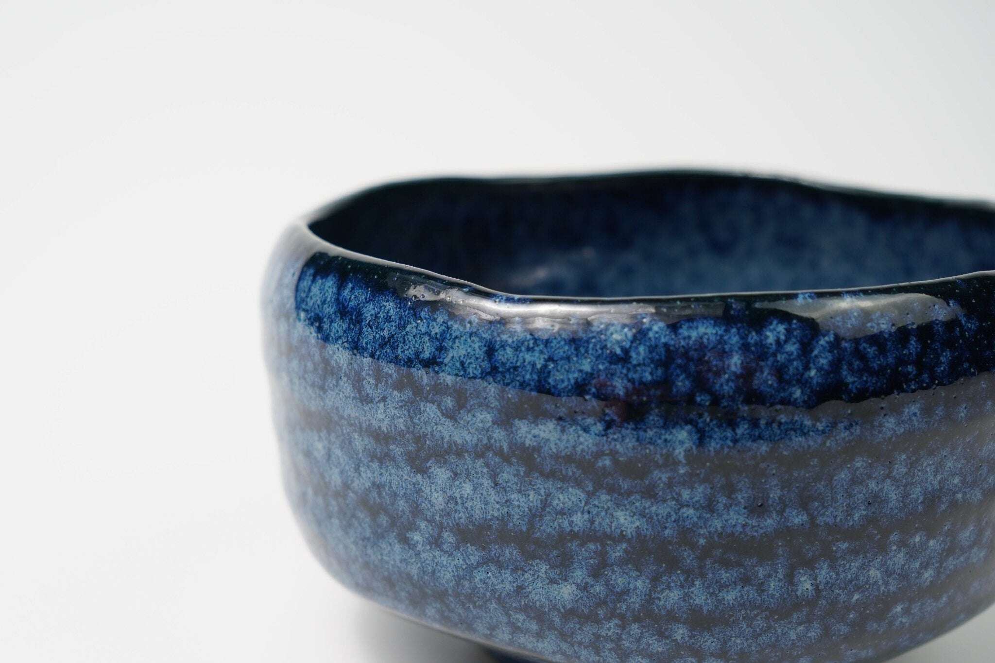 Large Blue Chawan — Traditional Matcha Tea Bowl - Yamada Chaya