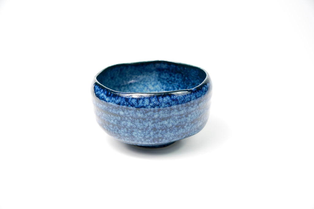 Large Blue Chawan — Traditional Matcha Tea Bowl - Yamada Chaya