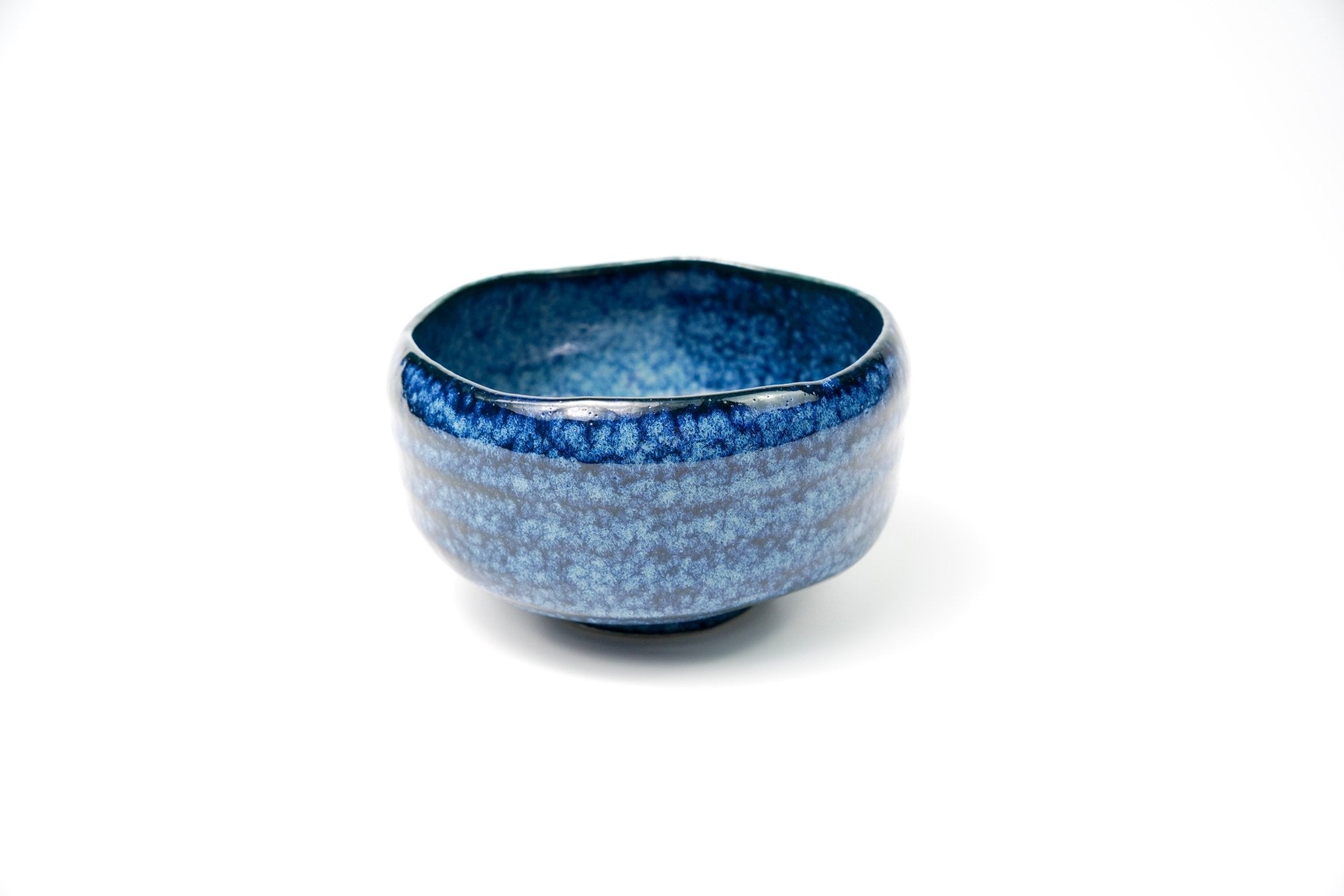 Large Blue Chawan — Traditional Matcha Tea Bowl - Yamada Chaya