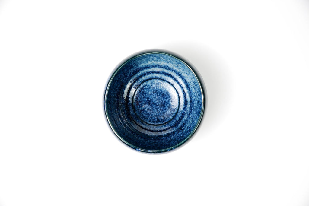 Large Blue Chawan — Traditional Matcha Tea Bowl - Yamada Chaya