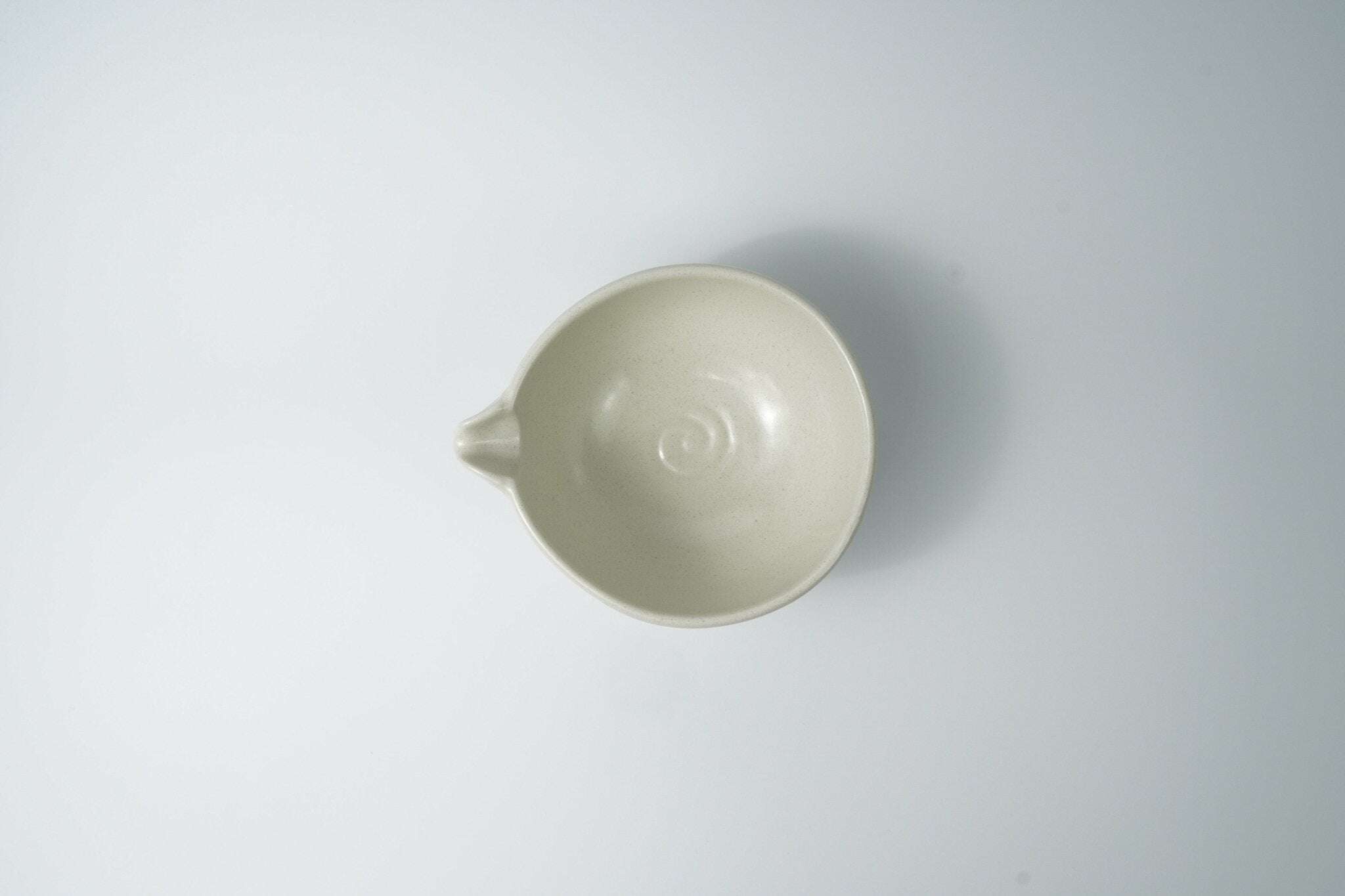 Large Spouted Tea Bowl — Classic Cream Yamada Chaya