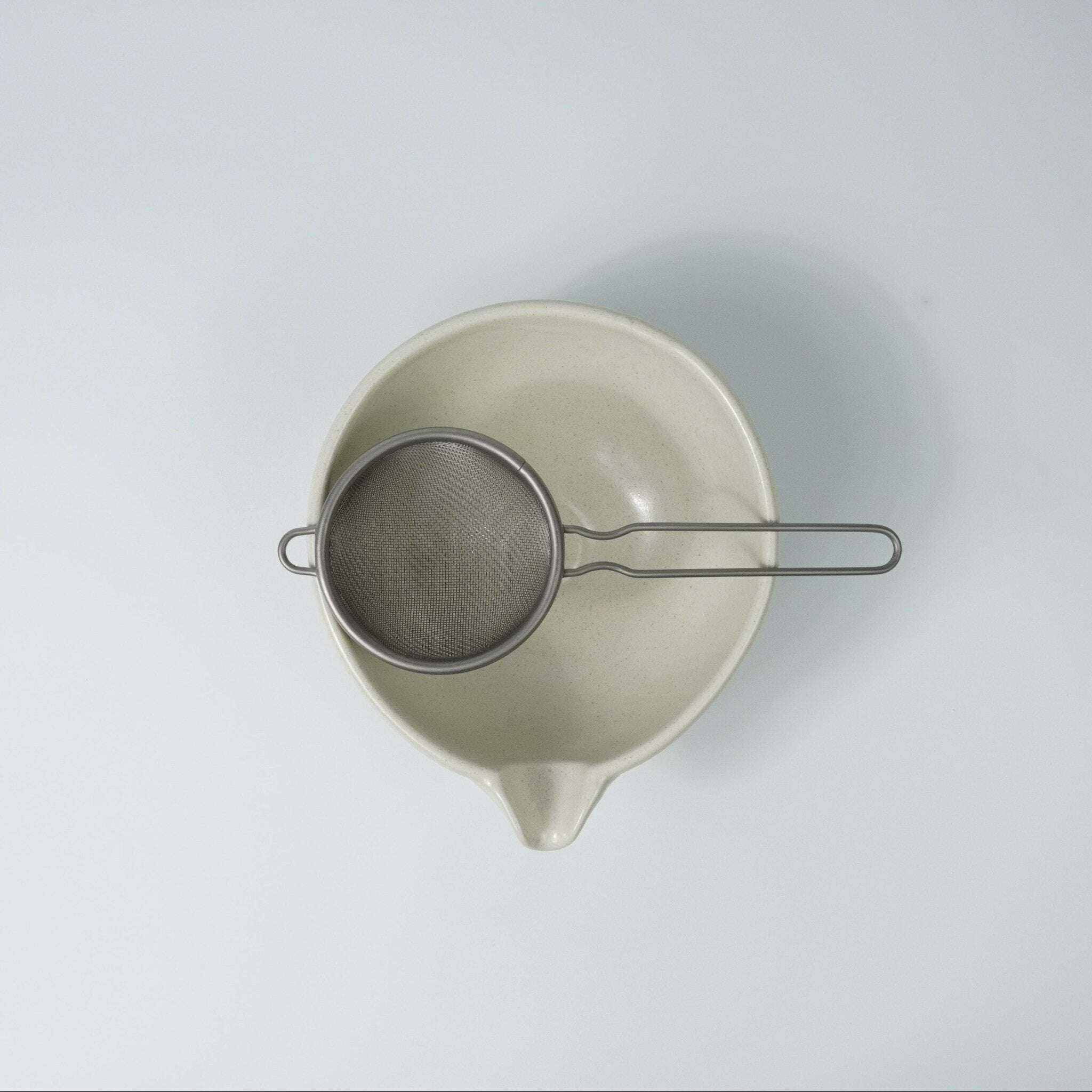 Large Spouted Tea Bowl — Classic Cream Yamada Chaya