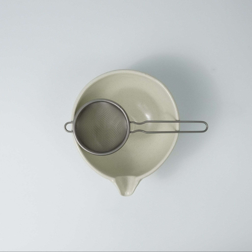 Large Spouted Tea Bowl — Classic Cream Yamada Chaya