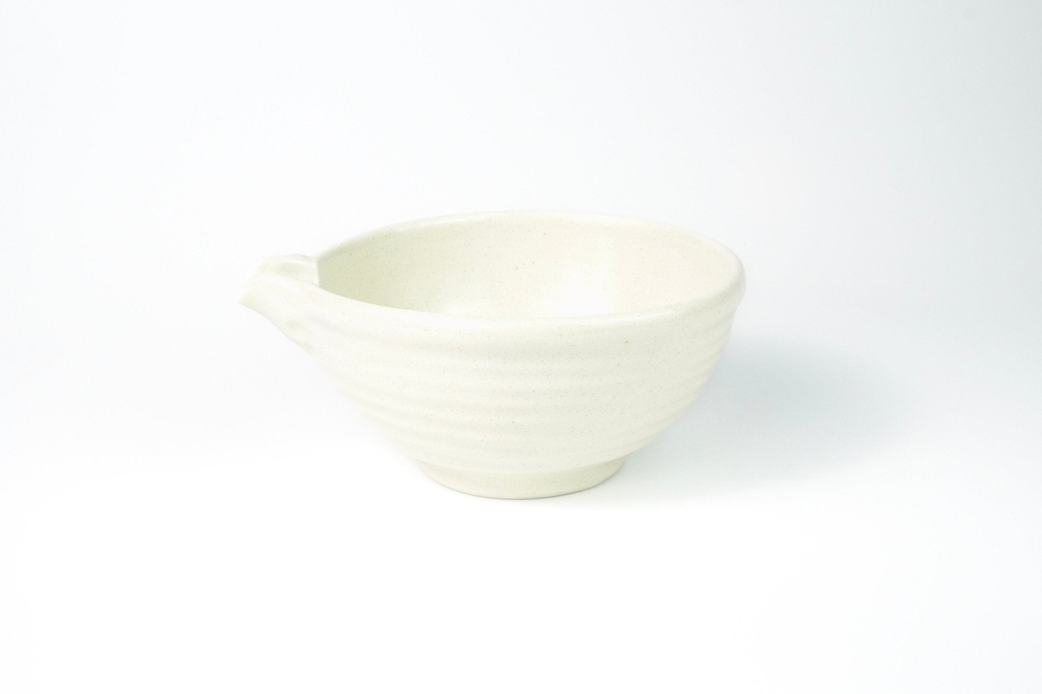 Large Spouted Tea Bowl — Classic Cream - Yamada Chaya