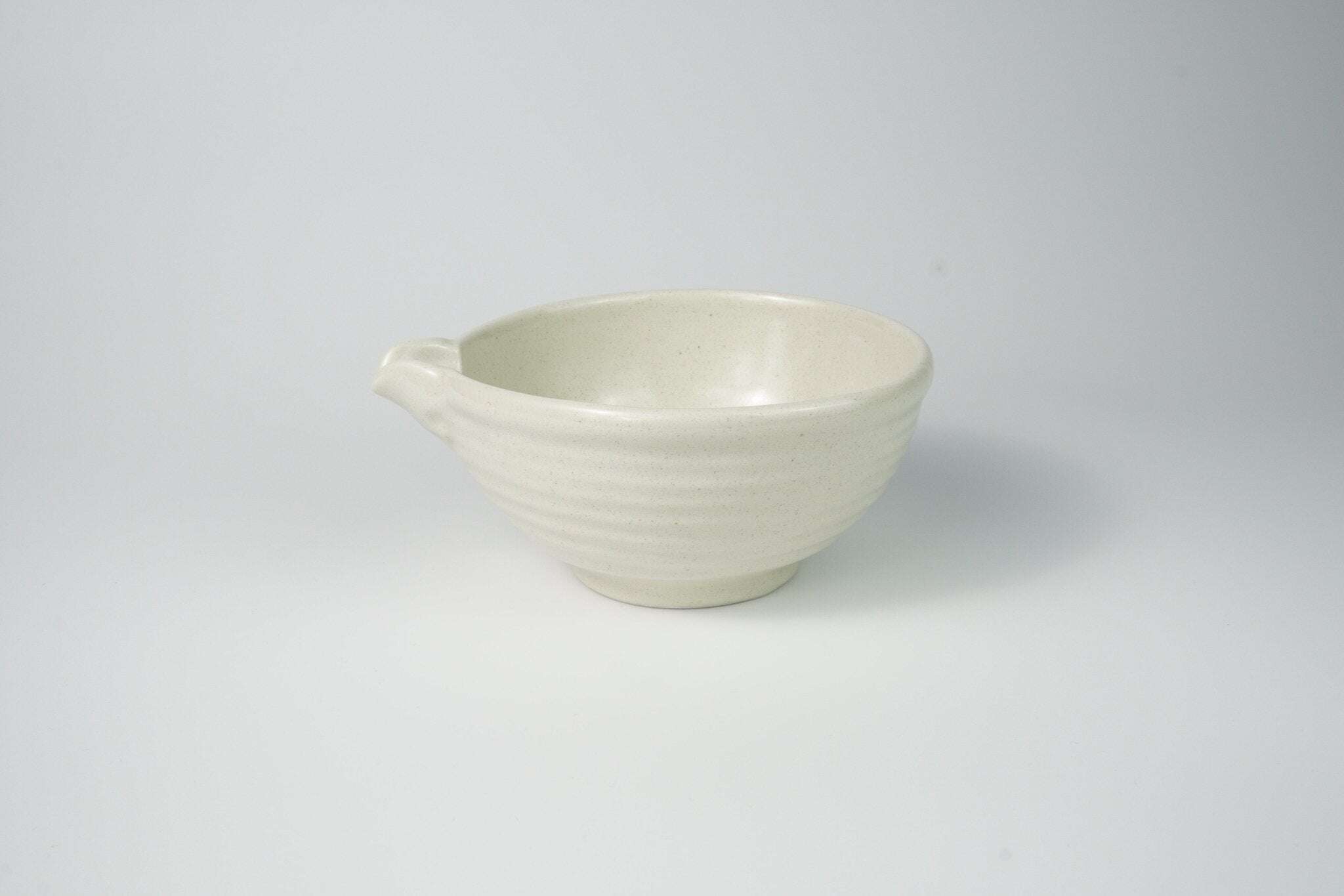 Large Spouted Tea Bowl — Classic Cream Yamada Chaya