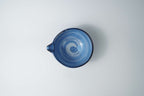Large Spouted Tea Bowl — Light Blue and White Yamada Chaya