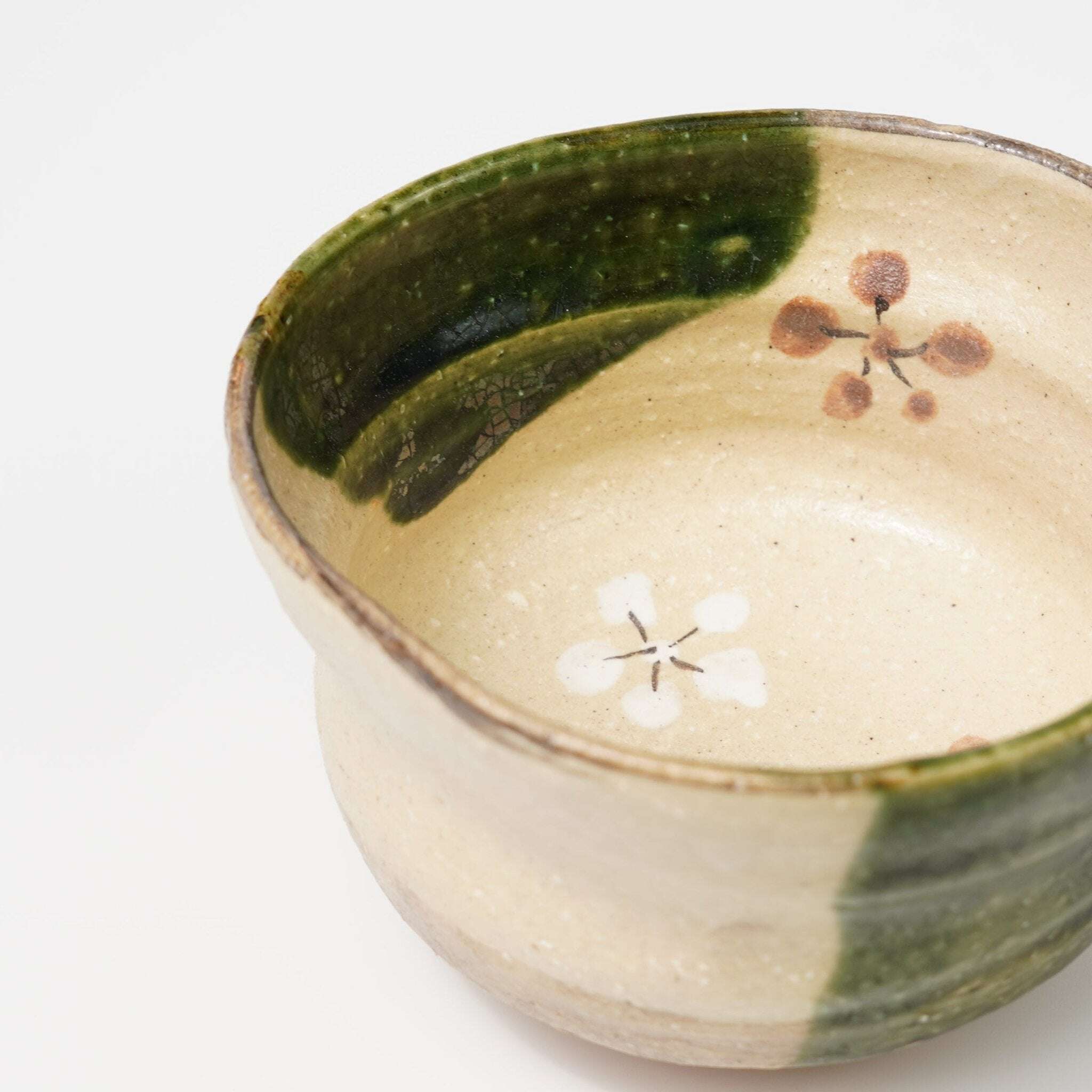 Oribe Chawan in Traditional Style — Matcha Tea Bowl - Yamada Chaya