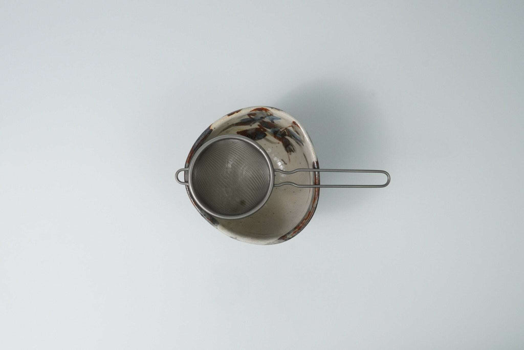 Oribe Chawan with Hand Painted Floral Design — Matcha Tea Bowl Yamada Chaya