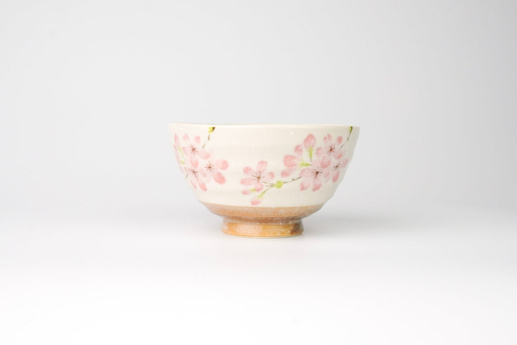 Rikyu Chawan Sakura - Traditional Matcha Tea Bowl - Yamada Chaya