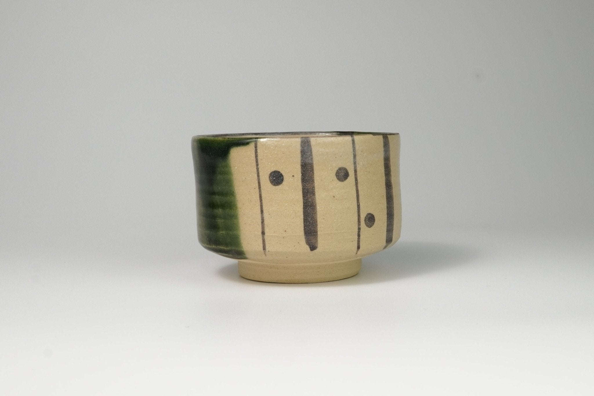 Yume Oribe Chawan — Traditional Matcha Tea Bowl - Yamada Chaya